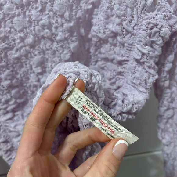 Free People Purple High Neck Lace Bodysuit - Picture 8 of 8